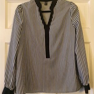 SHEIN Black and White Striped Blouse